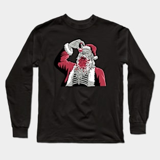 Santa eating a glowing... Long Sleeve T-Shirt